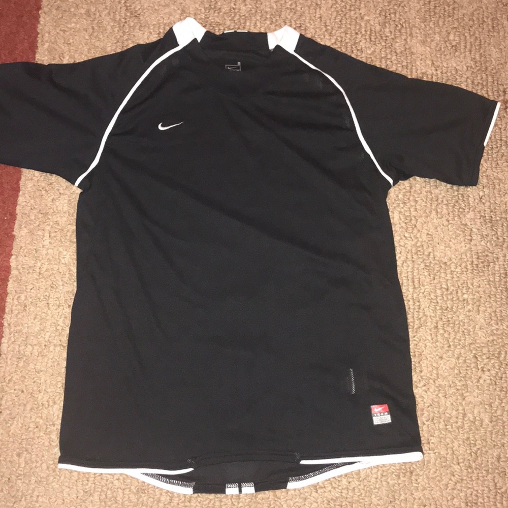 Nike 2000’s Team training jersey- Black-Size Small